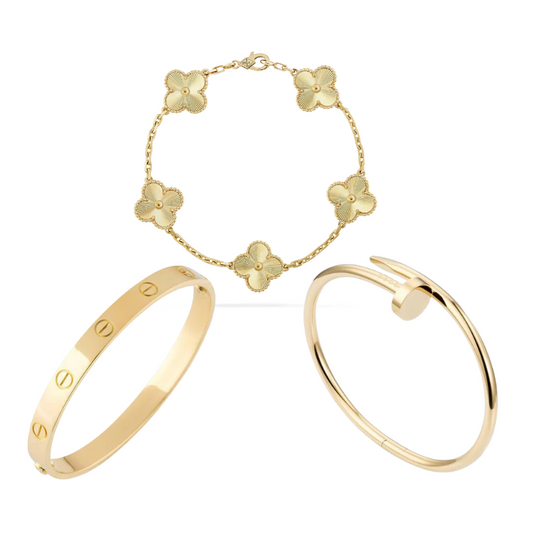 Paris guld trio armband set