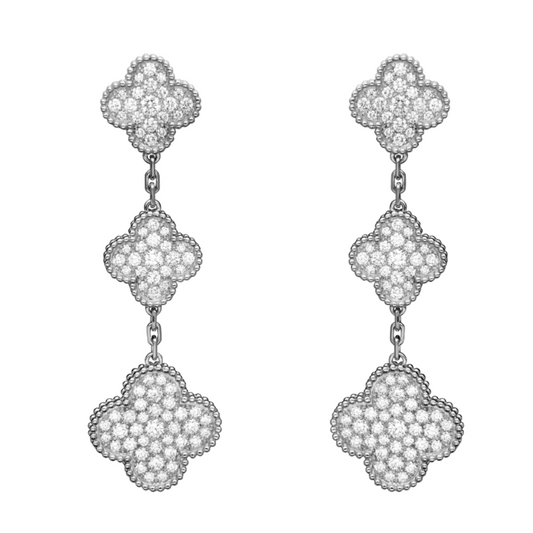 Coki Dreier Ohrringe - Diamant &amp; Silber