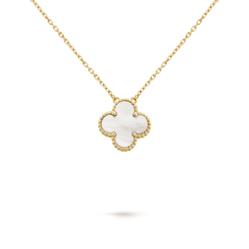 Vitt Halsband med Hängande Blomma