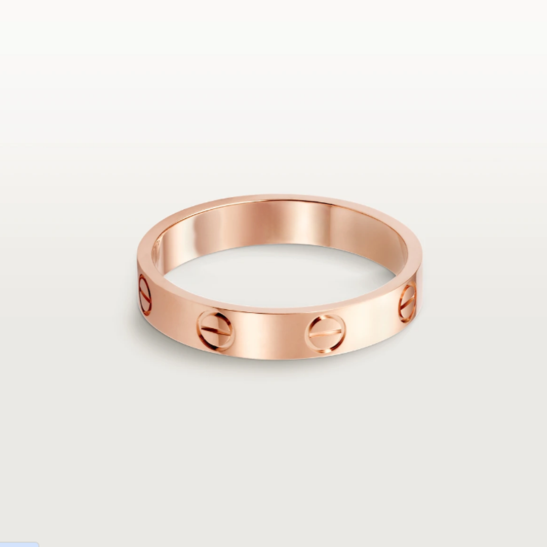 Elegant smal kärleksring