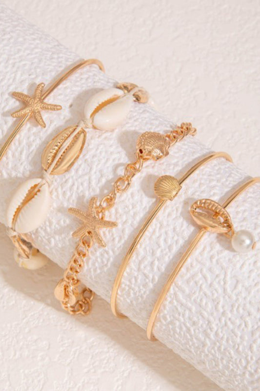 Armband med Snäckor och Sjöstjärnor