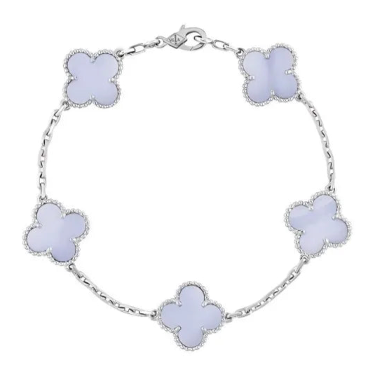 Lila klöverarmband