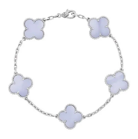 Lila klöverarmband