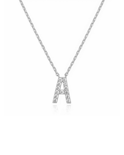 Personligt silverinitialhalsband