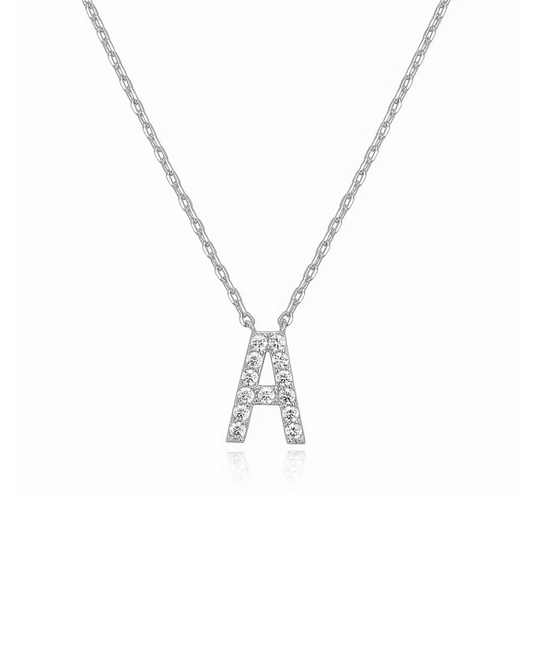 Personligt silverinitialhalsband