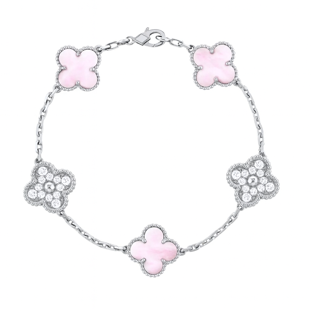 KLÖVER | Prestige Rosa/Silverarmband