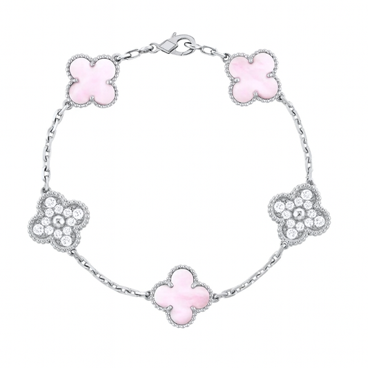 KLÖVER | Prestige Rosa/Silverarmband