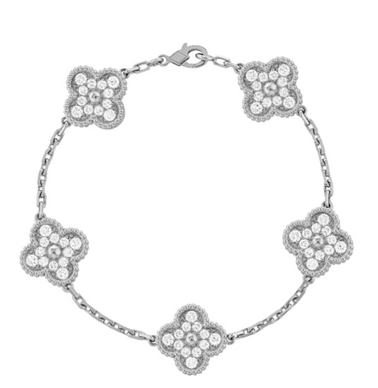 Premium FYRA KLOCKA | Silver Zirconia