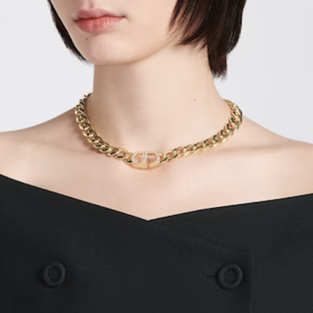 Diana Halsband - Guld med Diamant (Logotyp)